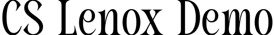 CS Lenox Demo font - CSLenox-Regular_demo.otf