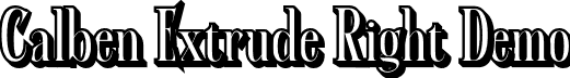 Calben Extrude Right Demo font - Calben-ExtrudeRight_demo.otf