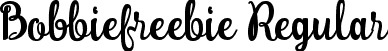 Bobbiefreebie Regular font - Bobbiefreebie.ttf