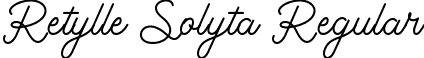 Retylle Solyta Regular font - RetylleSolyta.ttf