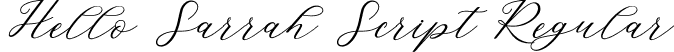 Hello Sarrah Script Regular font - Hello Sarrah.ttf