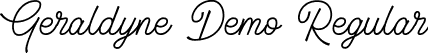 Geraldyne Demo Regular font - Geraldyne Demo.ttf