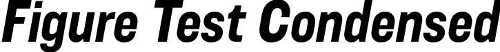 Figure Test Condensed font - FigureTest-CondensedBoldItalic.otf