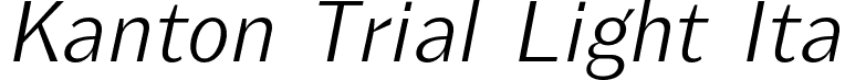 Kanton Trial Light Ita font - KantonTrial-LightItalic.otf