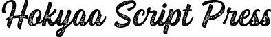 Hokyaa Script Press font - Hokyaa Script Press.otf