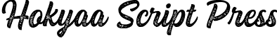 Hokyaa Script Press font - Hokyaa Script Press.ttf