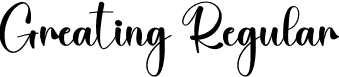 Greating Regular font - Greating.otf