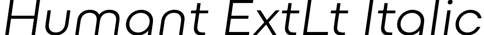 Humant ExtLt Italic font - Humant-ExtraLightItalic.otf