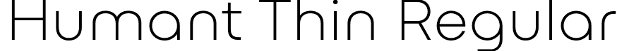 Humant Thin Regular font - Humant-Thin.otf