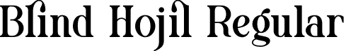 Blind Hojil Regular font - Blind-Hojil-Demo.otf