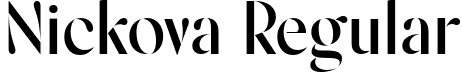 Nickova Regular font - nickova.ttf