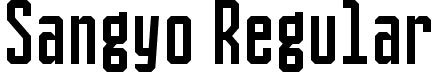 Sangyo Regular font - sangyo-e4ywr.ttf