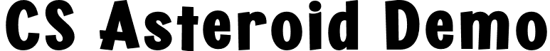 CS Asteroid Demo font - CSAsteroid-Regular_demo.otf