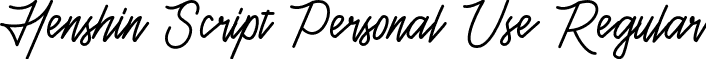 Henshin Script Personal Use Regular font - HenshinScriptPersonalUse.otf