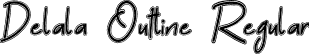 Delala Outline Regular font - Delala Outline.otf