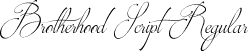 Brotherhood Script Regular font - Brotherhood_Script.ttf