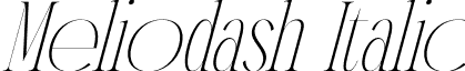 Meliodash Italic font - Meliodash-Italic.otf