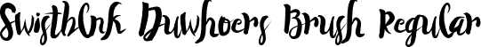 Swistblnk Duwhoers Brush Regular font - Swistblnk Duwhoers Brush.otf