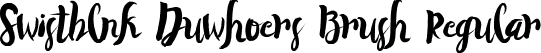 Swistblnk Duwhoers Brush Regular font - Swistblnk Duwhoers Brush.ttf