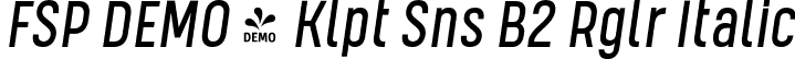 FSP DEMO - Klpt Sns B2 Rglr Italic font - Fontspring-DEMO-kelptsansb2-italic.otf