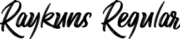 Raykuns Regular font - Raykuns.ttf