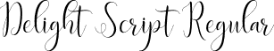 Delight Script Regular font - Delight Script.ttf