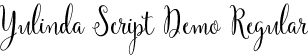 Yulinda Script Demo Regular font - Yulinda Script Demo.otf