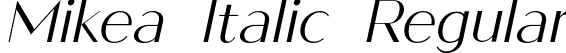 Mikea Italic Regular font - Mikea-Italic.otf