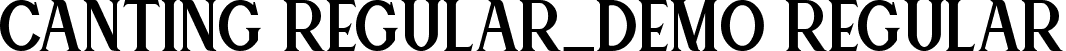 Canting Regular_DEMO Regular font - Canting Regular_DEMO.ttf