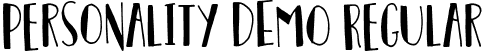 Personality DEMO Regular font - personality DEMO.otf