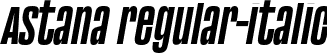 Astana regular-italic font - Astana regular-italic.otf