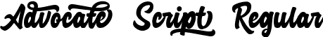 Advocate Script Regular font - Advocate personal use.ttf