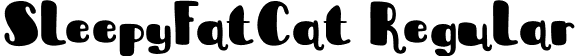 SleepyFatCat Regular font - SleepyFatCat.ttf