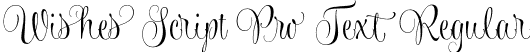 Wishes Script Pro Text Regular font - WishesScriptProText.otf