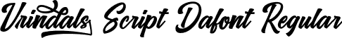 Vrindals Script Dafont Regular font - Vrindals Script.otf