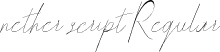 nether script Regular font - nether script.ttf