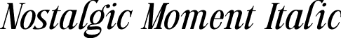 Nostalgic Moment Italic font - NostalgicMoment-Italic.otf