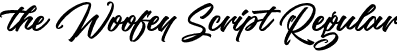 the Woofey Script Regular font - the Woofey Script.otf