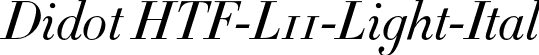 Didot HTF-L11-Light-Ital font - Didot HTF L11 Light Italic.otf