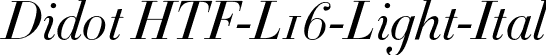 Didot HTF-L16-Light-Ital font - Didot HTF L16 Light Italic.otf