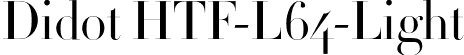 Didot HTF-L64-Light font - Didot HTF L64 Light.otf