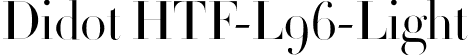 Didot HTF-L96-Light font - Didot HTF L96 Light.otf