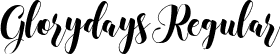 Glorydays Regular font - Glorydays.ttf