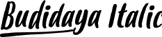 Budidaya Italic font - Budidaya Italic.otf