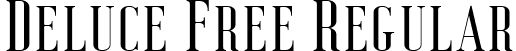 Deluce Free Regular font - Deluce.ttf