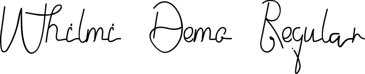 Whilmi Demo Regular font - WhilmiDemoRegular.ttf