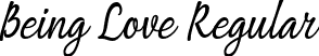 Being Love Regular font - Being Love Font by 7NTypes.otf