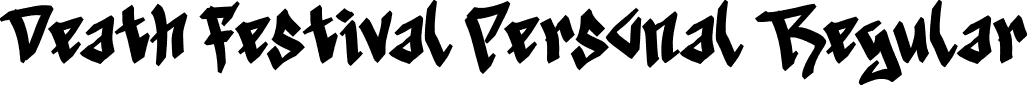 Death Festival Personal Regular font - Death-Festival-Personal.otf