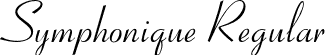 Symphonique Regular font - Symphonique.otf