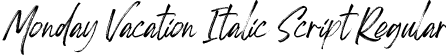 Monday Vacation Italic Script Regular font - MondayVacationItalicScript-xePK.otf